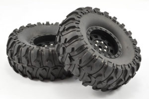 FASTRAX 1:10 CRAWLER BOXER 1.9 MOUNTED SCALE WHEEL BLACK