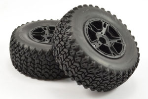 FASTRAX 1:10 SC ZIGZAG MOUNTED 5-SPOKE BLACK (SLASH FR) (PR)