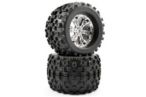 FASTRAX 1:8 MT STINGER MOUNTED 6-SPOKE CHROME 1/2"OFFSET(PR)