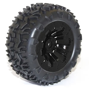 FTX CARNAGE MOUNTED WHEEL/TYRE COMPLETE PAIR - BLACK