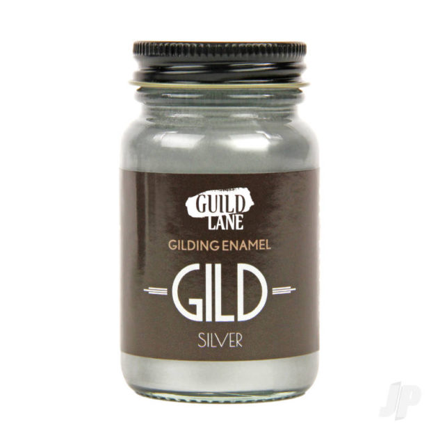 GILD Gilding Enamel Paint, Silver (60ml Jar)