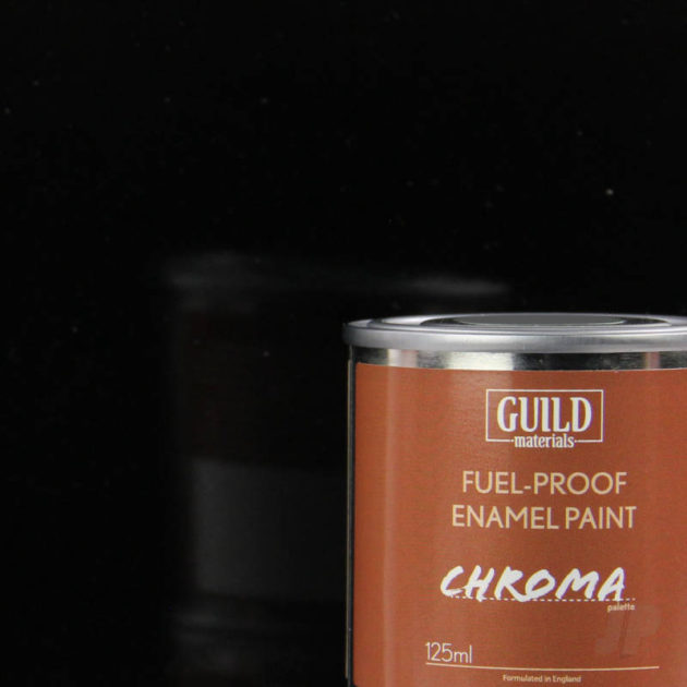 Gloss Enamel Fuel-Proof Paint Chroma Black (125ml Tin)