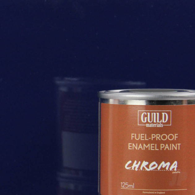 Gloss Enamel Fuel-Proof Paint Chroma Dark Blue (125ml Tin)