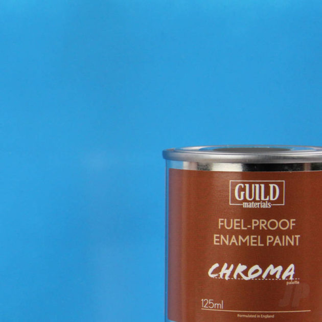 Gloss Enamel Fuel-Proof Paint Chroma Light Blue (125ml Tin)