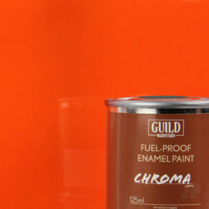 Gloss Enamel Fuel-Proof Paint Chroma Orange (125ml Tin)