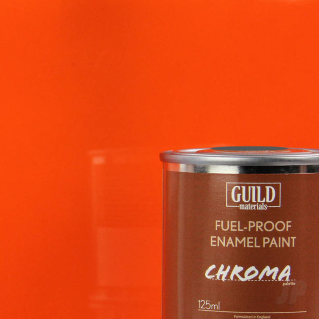 Gloss Enamel Fuel-Proof Paint Chroma Orange (125ml Tin)