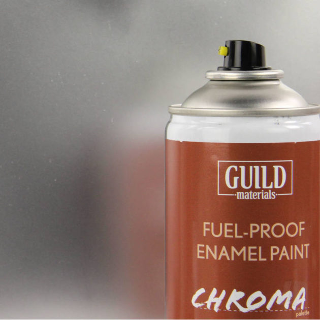 Gloss Enamel Fuel-Proof Paint Chroma Silver (400ml Aerosol)