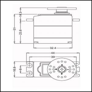 Hitec HS-225MGMighty Mini With Metal Gears
