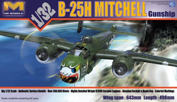 HK MODELS 1/32 B-25H Mitchell Gunship