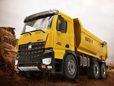 HUINA RC TIPPER DUMPTRUCK 2.4G 10CH W/DIE CAST CAB, DUMP BED