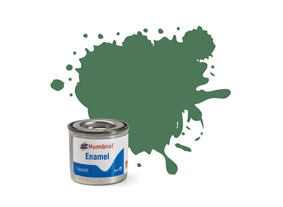 Humbrol 101 Mid Green Matt - 14ml Enamel Paint