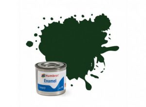 Humbrol 195 Dark Green Satin - 14ml Enamel Paint