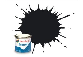 Humbrol 21 Black Gloss - 14ml Enamel Paint