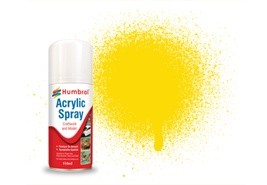 Humbrol 69 Yellow Gloss - 150ml Acrylic Spray Paint