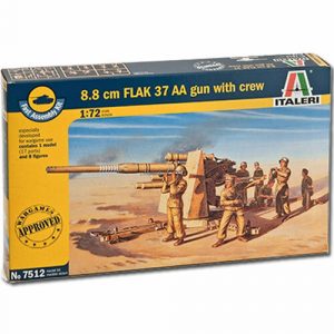 Italeri 8.8cm Flak 37 AA Gun & Figures 7512 1:72