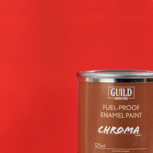 Matt Enamel Fuel-Proof Paint Chroma Red (125ml Tin)