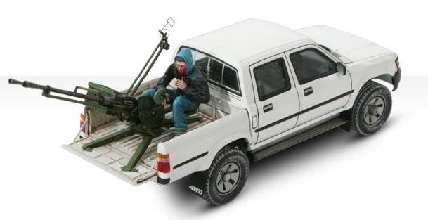Meng Model 1:35 - Toyota Hilux Pick Up Truck w/ ZPU1 Anti-tank Gun