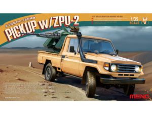 Meng Model 1:35 - Toyota Hilux Pick Up Truck w/ ZU23-2