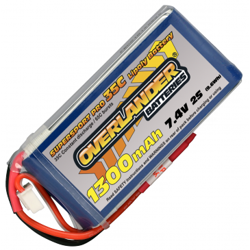 Overlander Supersport 1300 7.4v 35C LiPo Battery