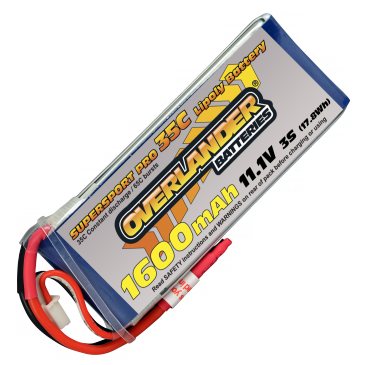 Overlander SuperSport 1600 3S 11.1v 35c LiPo Battery