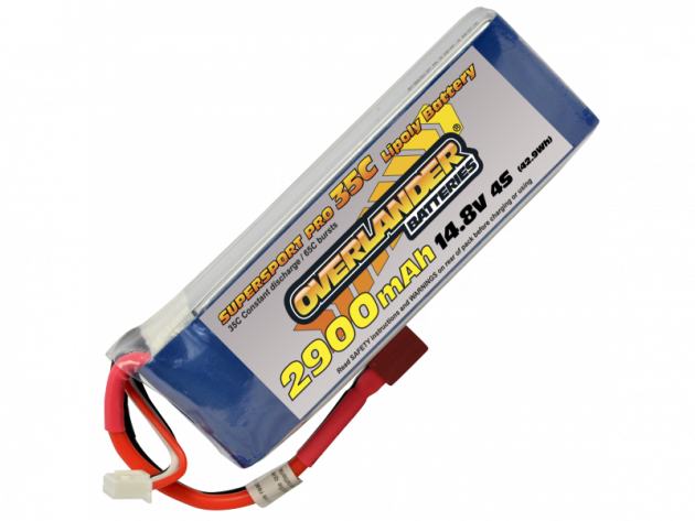Overlander Supersport Pro 2700mAh 2S 7.4v 35C LiPo Battery -
