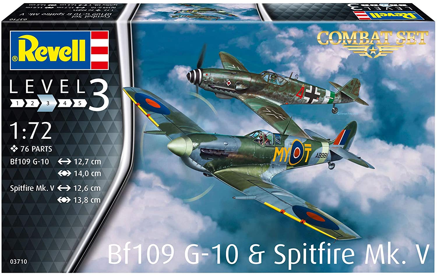 REVELL 1/72 SPITFIRE MK.V & BF109 COMBAT SET RV03710