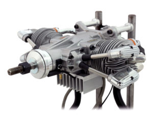 Saito FG-61TS Four-Stroke Twin Cylinder Petrol Engine