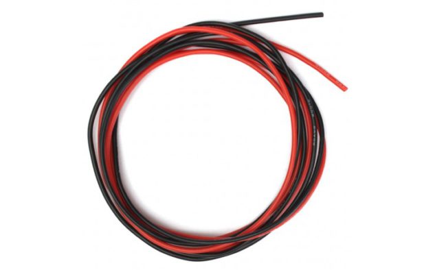 Silicone Wire 24AWG 1m Black/1m Red (40 Strands OD1.6mm)