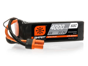 Spektrum 4000mAh 6S 22.2V 50C Smart LiPo Battery; IC5