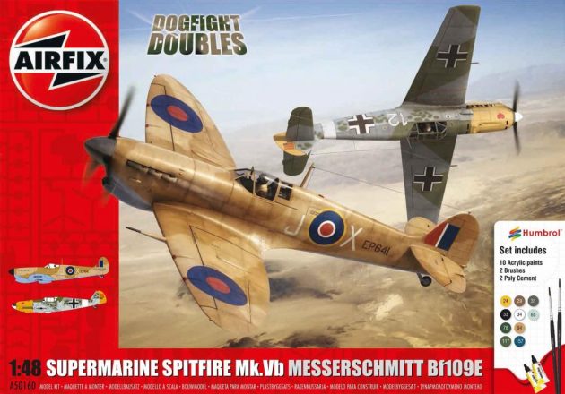 Airfix Supermarine Spitfire MkVb Messerschmitt Bf109E Dogfight Doubles
