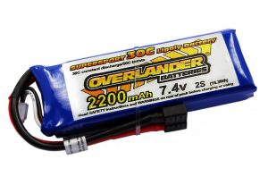 Overlander Supersport 2200 2S 7.4v 30C LiPo Battery