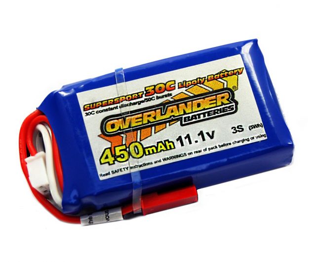 Overlander Supersport 450 3S 11.1v 30C LiPo Battery