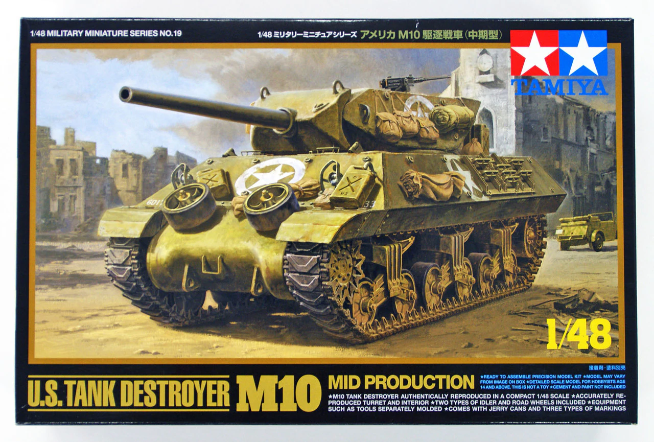 TAMIYA 1/48 US M10 TANK DESTROYER 32519