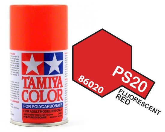 Tamiya PS20 Fluorescent Red