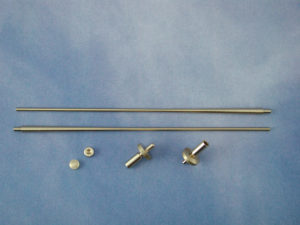 Vertical Flagstaff Complete (Brass)(Pk2)