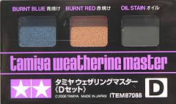 Weathering Master D Set - Burnt Blue, Red, Oil Stain