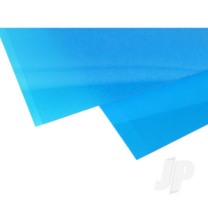 Evergreen 6x12in (15x30cm) Transparent Coloured Sheet .010in Thick BLUE (2 Sheet per pack) EVG9902