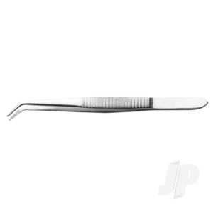 Excel 6in Curved Point Stainless Steel Tweezers (Carded)