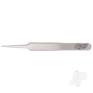 Excel Straight Point Fine Point Tweezers, Polished (Carded)