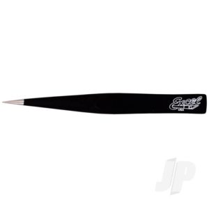 Excel Hollow Handle Ultra Fine Point Tweezers, Black (Carded)