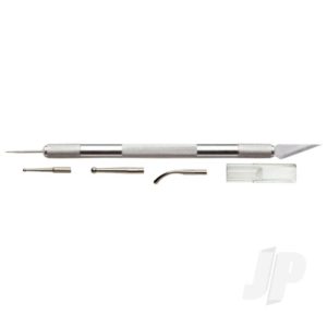 Excel Double Ended Chuck and Safety Cap (Hobby Awl, 3 Burnisher Tips, #11 Blade) (Carded)