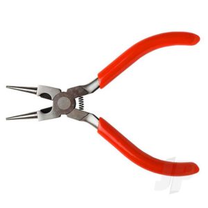 Excel 5in Spring Loaded Soft Grip Plier, Round Nose with Side Cutter (Carded)