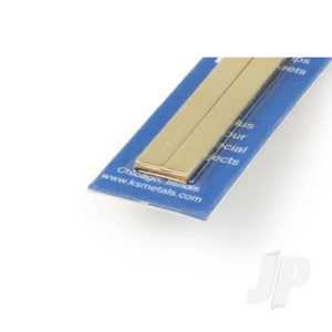 K&S 32in Bendable Brass Strip 1/4, 1/2 (12in long) (4 pcs) KNS5078