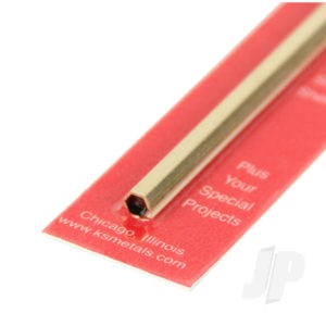 K&S 3/16in Brass Hexagonal Tube .014in Wall (12in long) KNS8274
