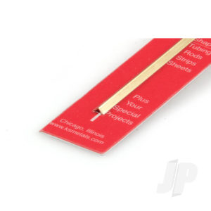 K&S 1/8in Brass Angle, .014in Wall (300mm long) KNS9880