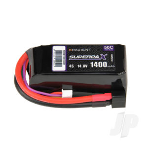 Radient LiPo 4S 1400mAh 14.8V 50C Deans (HCT)