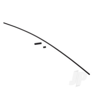 Traxxas Antenna, tube, black (1pc) / vinyl antenna cap (1pc) / wire retainer (1pc)