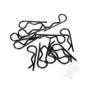 Traxxas Body clips, black (12 pcs) (standard size)