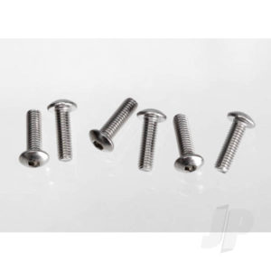 Traxxas Screws, 3x10 button-head machine (hex drive) (stainless Steel) (6 pcs)