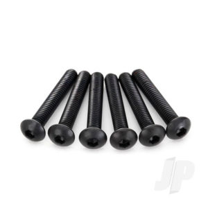 Traxxas Screws, 4x25mm button-head machine (hex drive) (6 pcs)